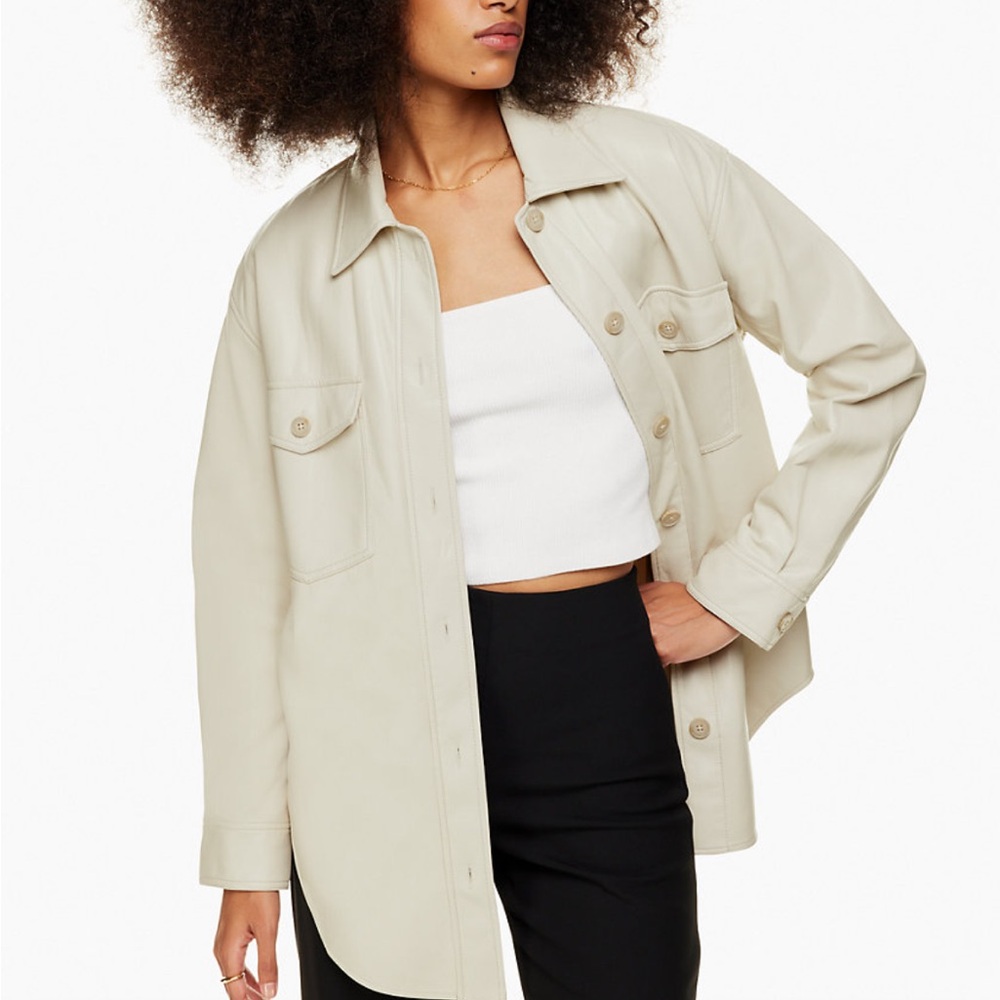 Aritzia vegan leather jacket
